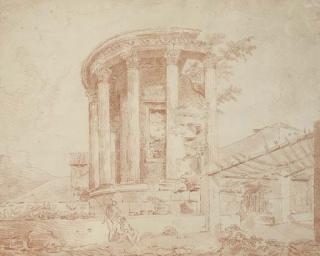 Hubert Robert - Le temple de Vesta à Tivoli