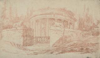 Hubert Robert - Ruine eines Rundtempels.