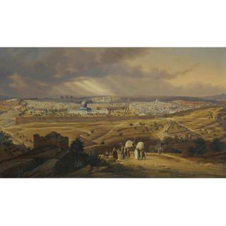 Hubert Sattler - German View Of Jerusalem From The Mount Of Olives