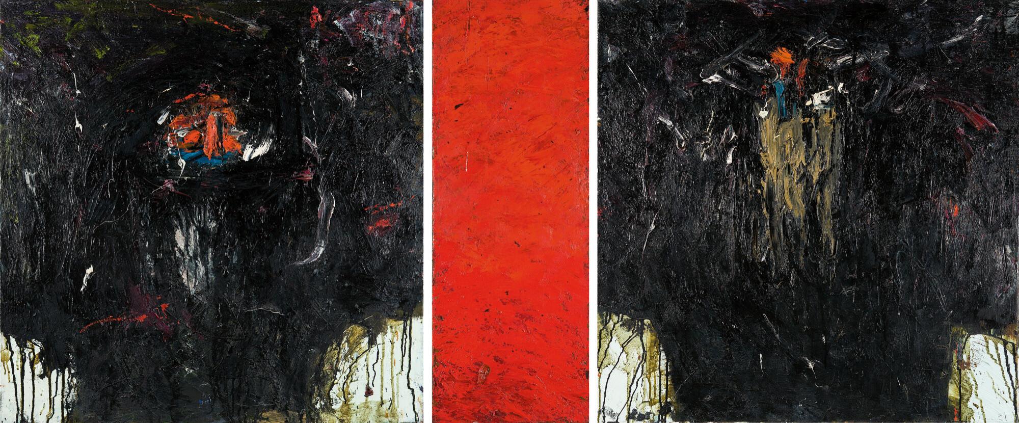 Hubert Scheibl - Triptychon: „Nero IX“.