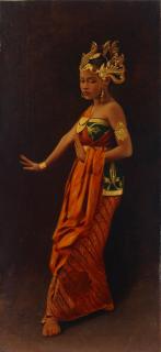 Hubert Vos - A Portrait of a Serimpi Dancer, thought to be a Princess of Yogyakarta