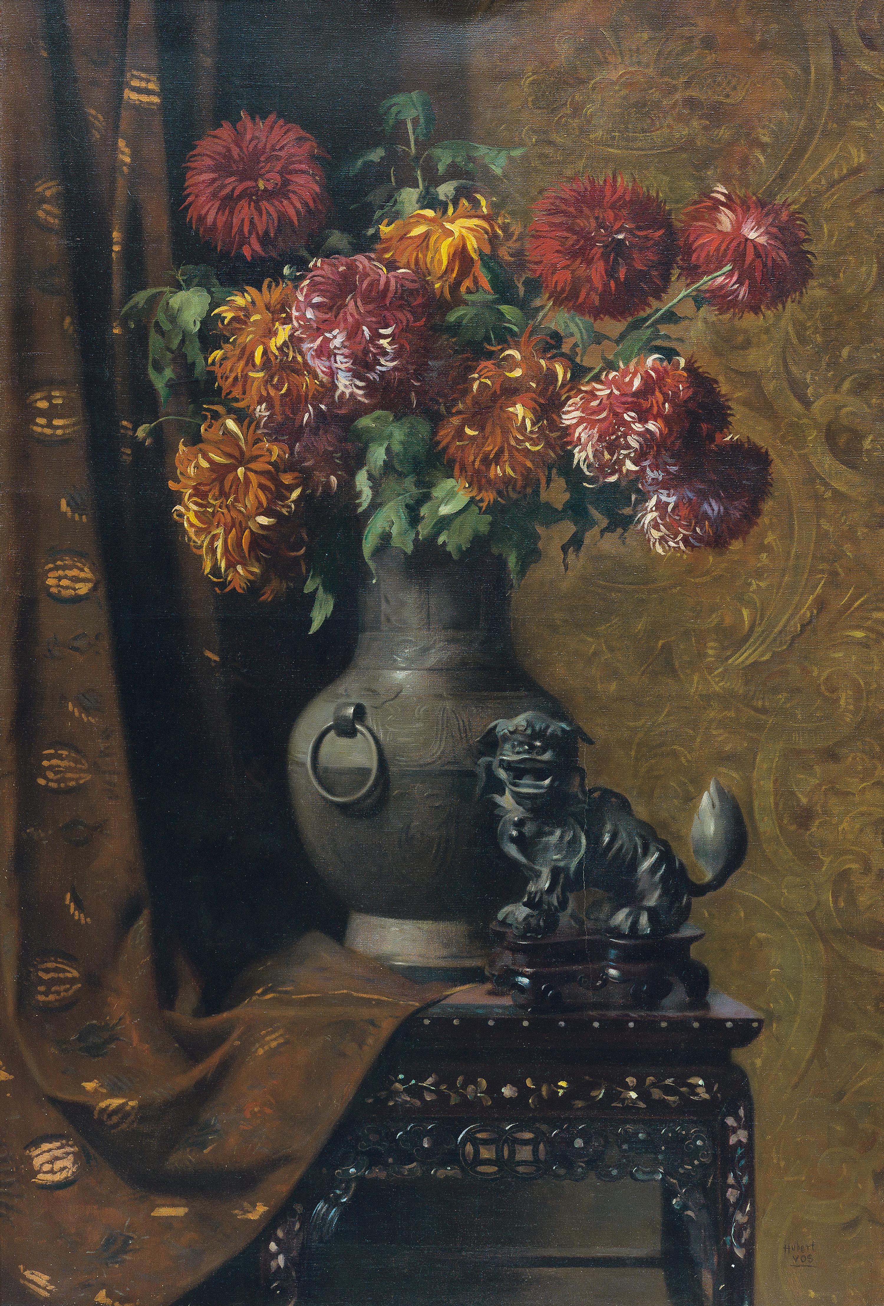 Hubert Vos - Chrysanthemums On The Table
