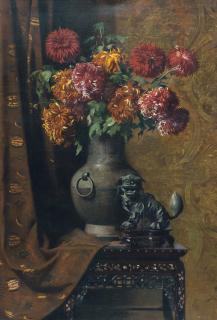 Hubert Vos - Chrysanthemums On The Table