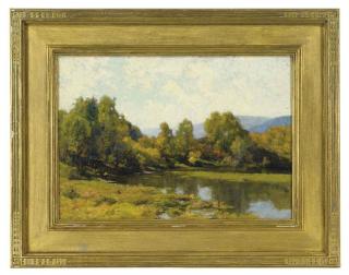 Hugh Bolton Jones - A wooded stream in summer