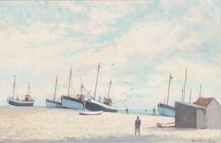Hugh Boycott Brown - Fishing boats on Hastings beach