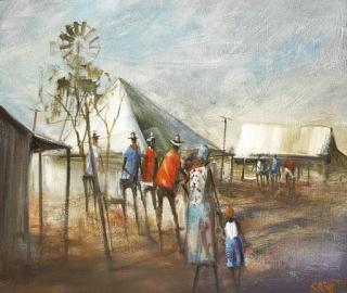 Hugh David Sawrey - Playing Horseshoes, Northern Territory