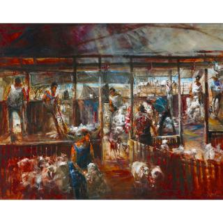 Hugh Sawrey - Australian Shearing On The Boards At Bindi-Bango