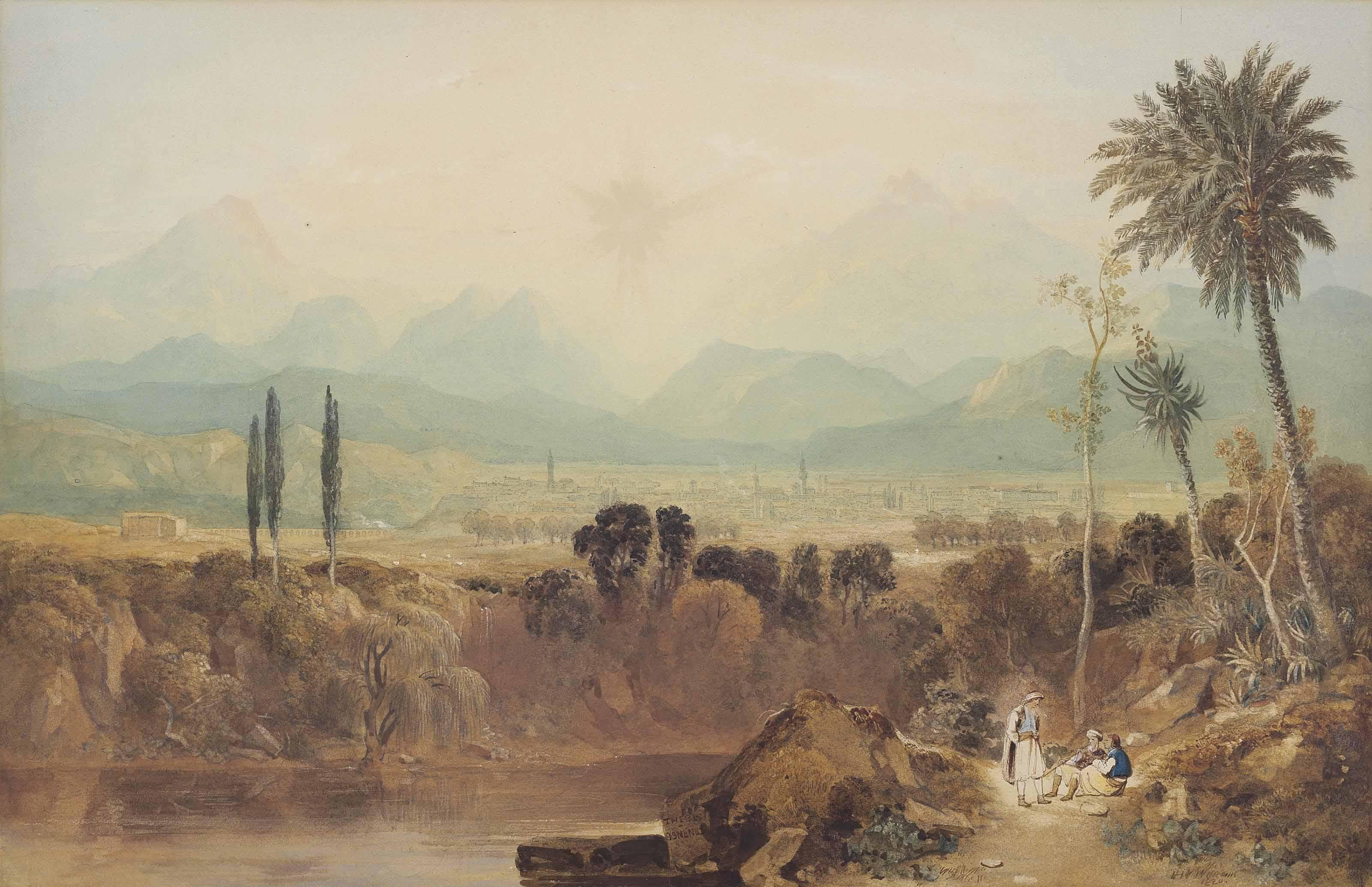 Hugh William \'Grecian\' Williams - An extensive view of Thebes, Greece