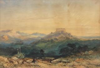 Hugh William Williams - A view of the Temple of Juno, Agrigento, Sicily