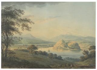 Hugh William Williams - View of the town and castle of Dumbarton