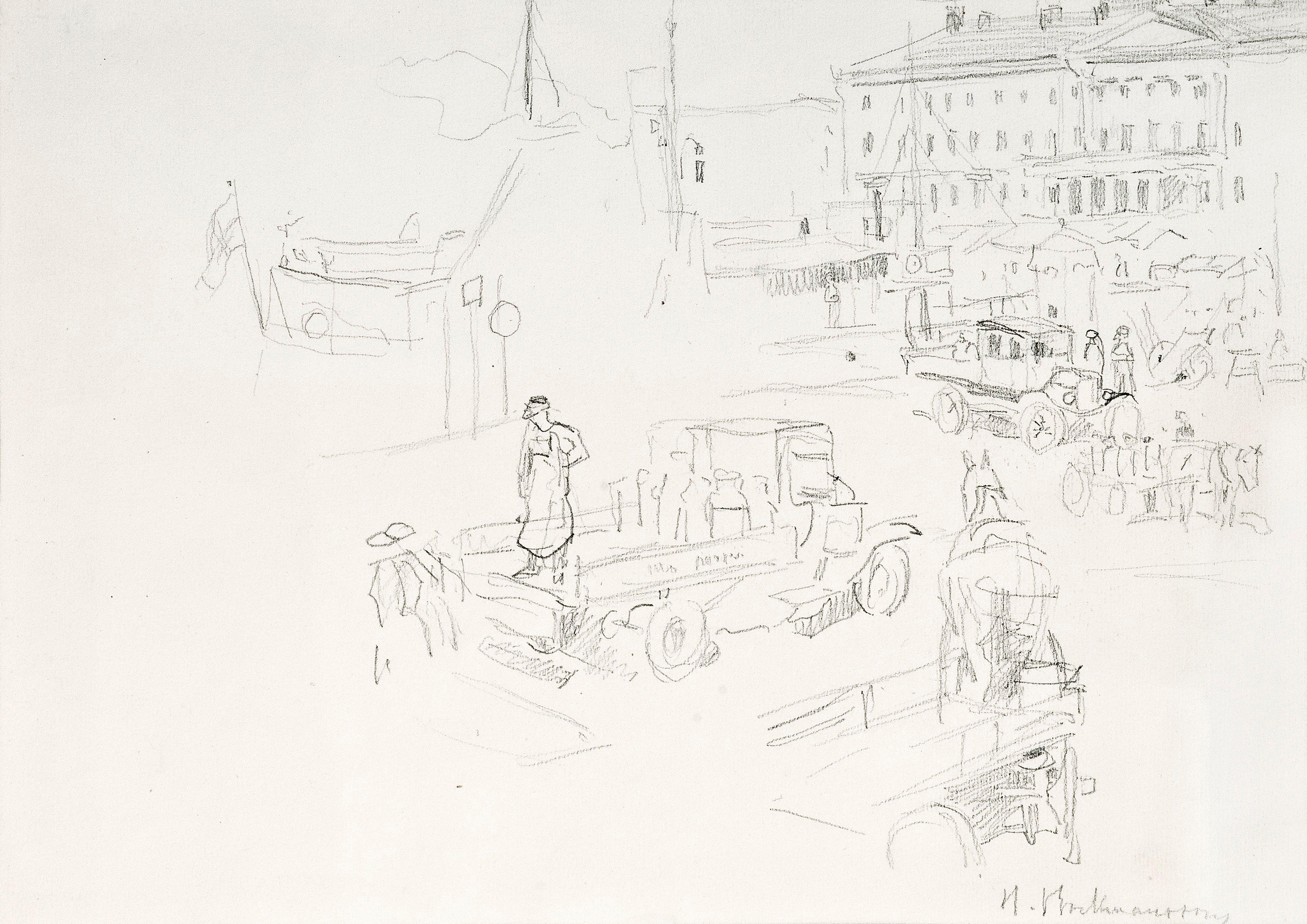 Hugo Backmansson - Marketplace In Helsinki.