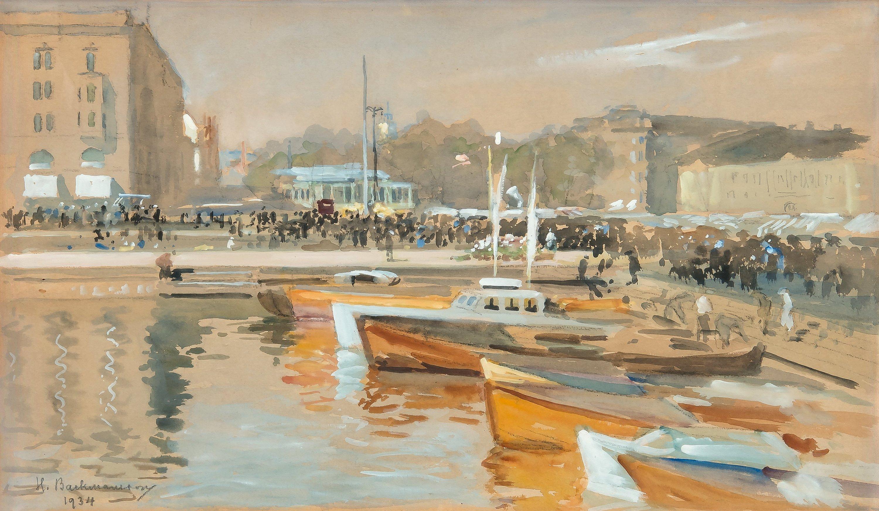 Hugo Backmansson - The Marketplace.