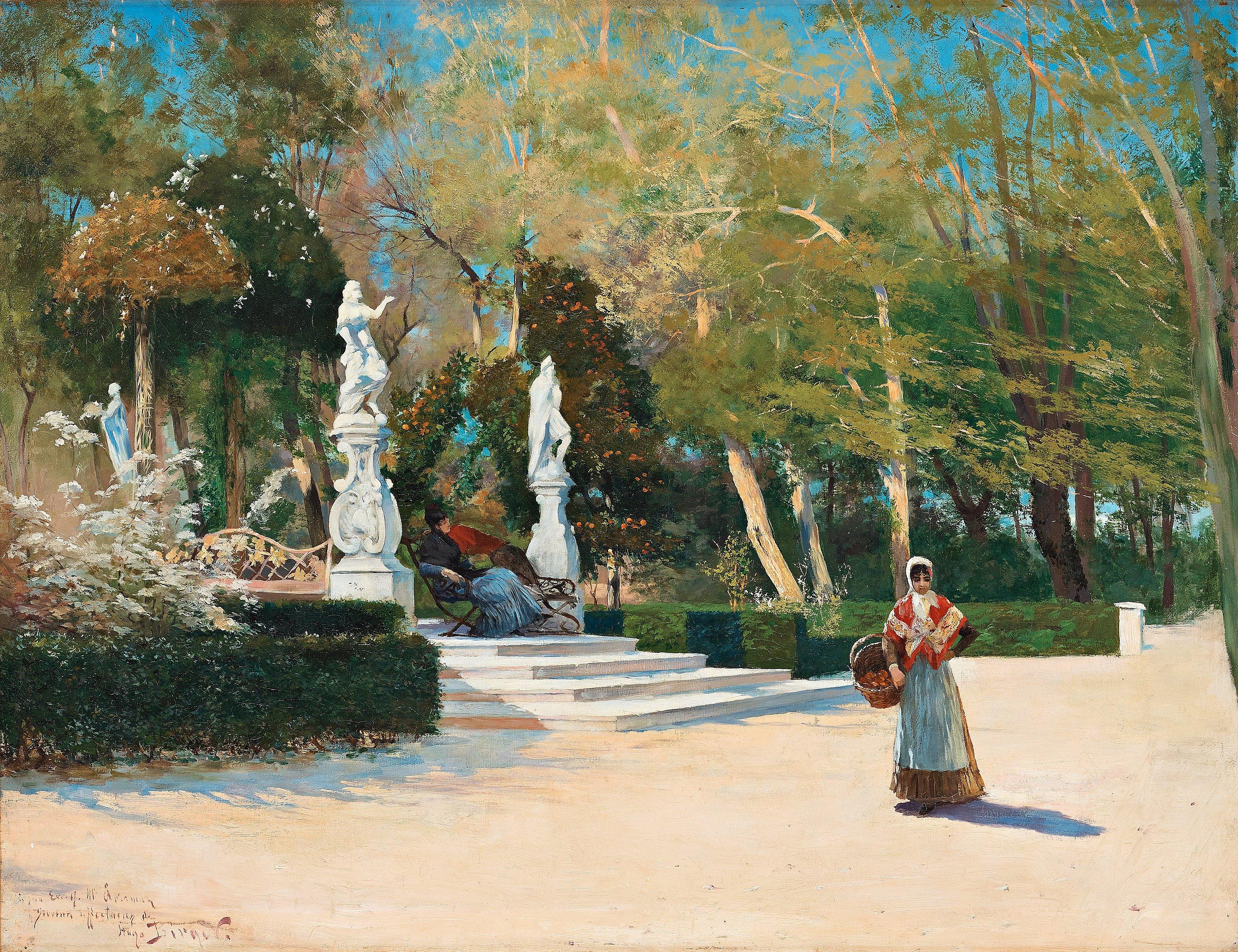 Hugo Birger - Park scene from Spain