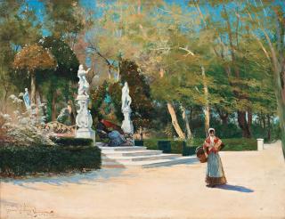 Hugo Birger - Park scene from Spain