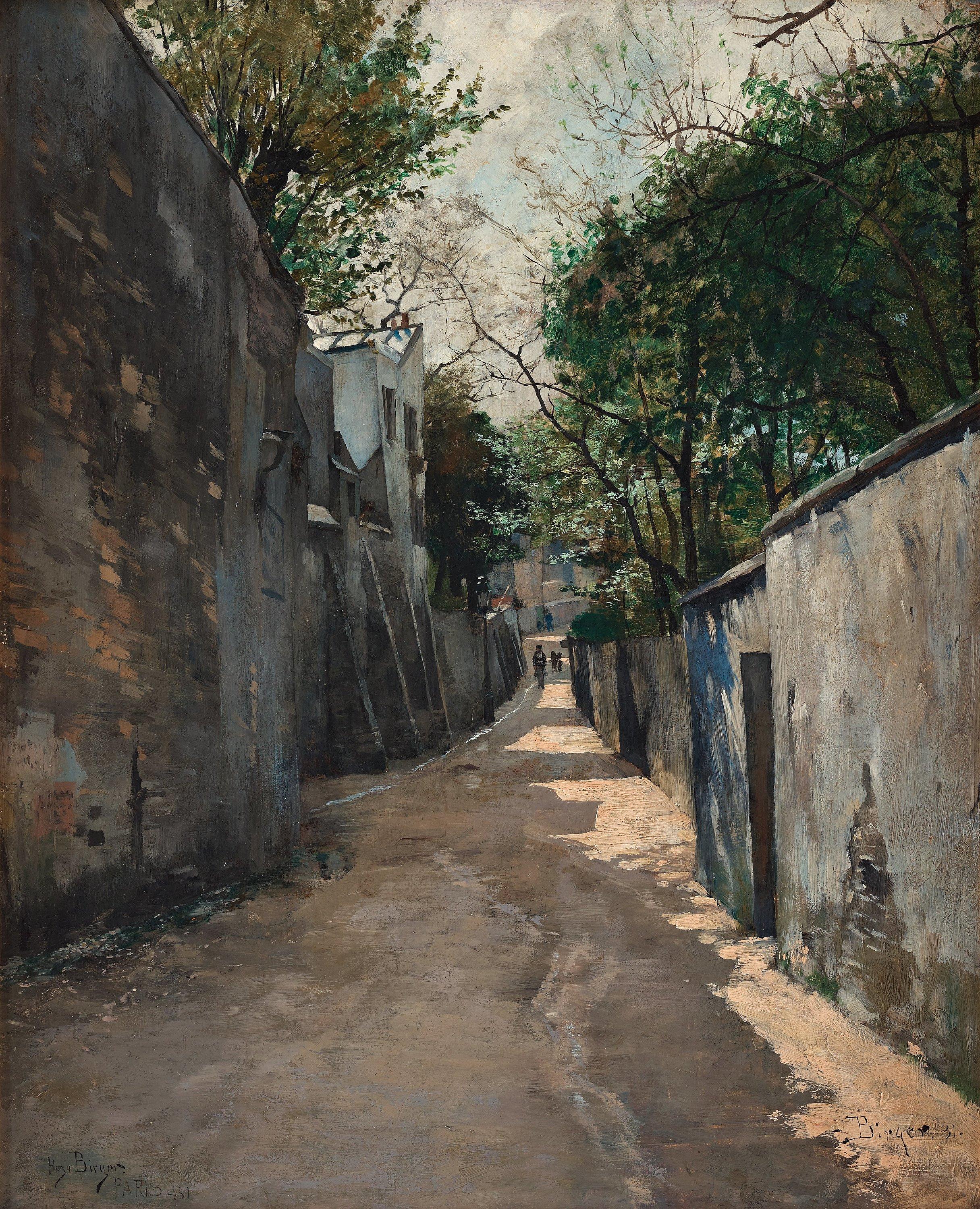 Hugo Birger - Sunlit alley, Paris