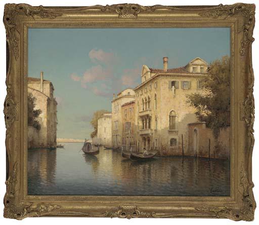 Hugo Golli - An evening punt down a side canal, Venice