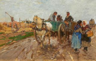 Hugo Mühlig - Begegnung auf der Landstraße.