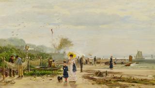 Hugo Mühlig - »Spaziergang an der See«.