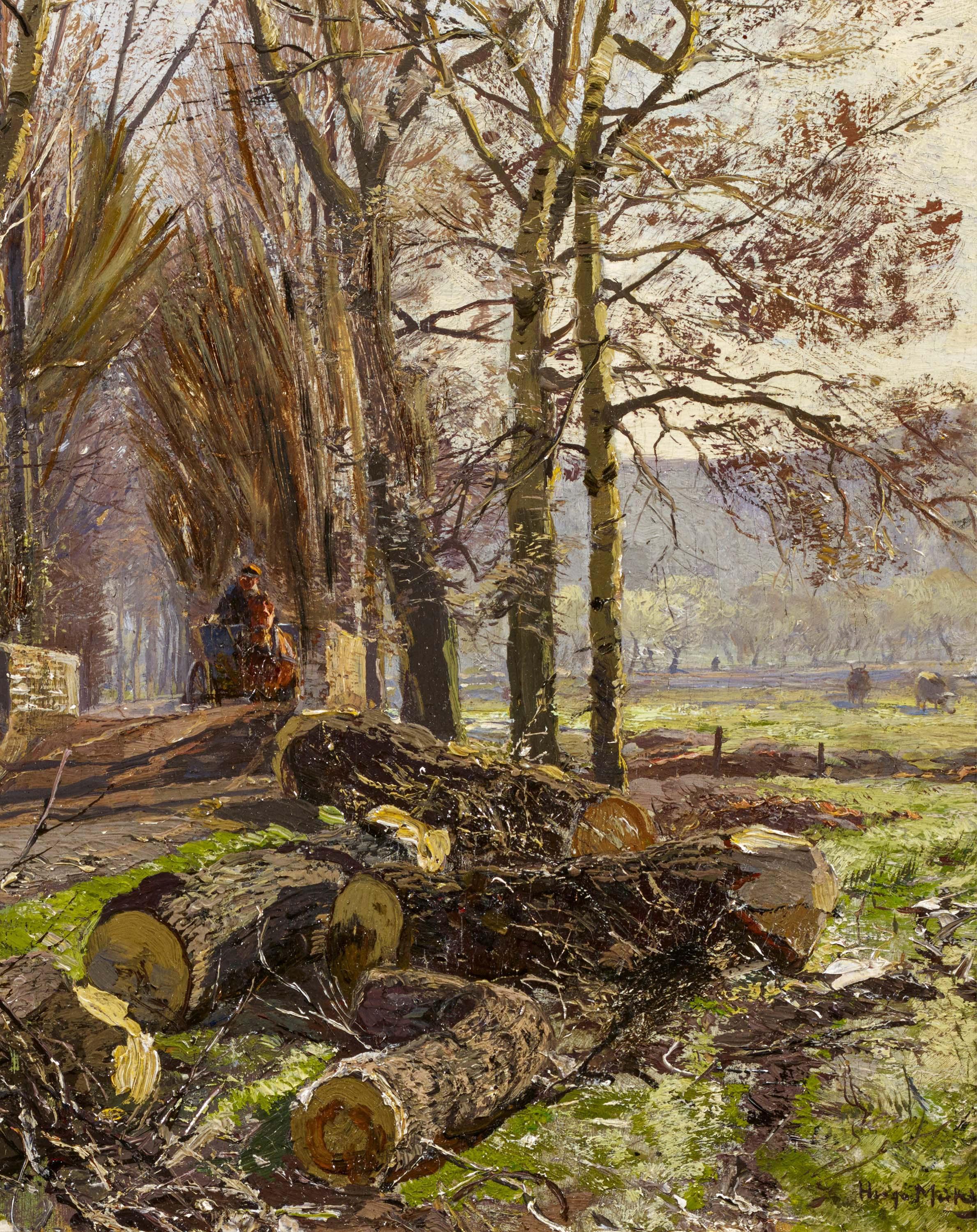 Hugo Mühlig - Vorfrühling an der Grafenberger Allee.