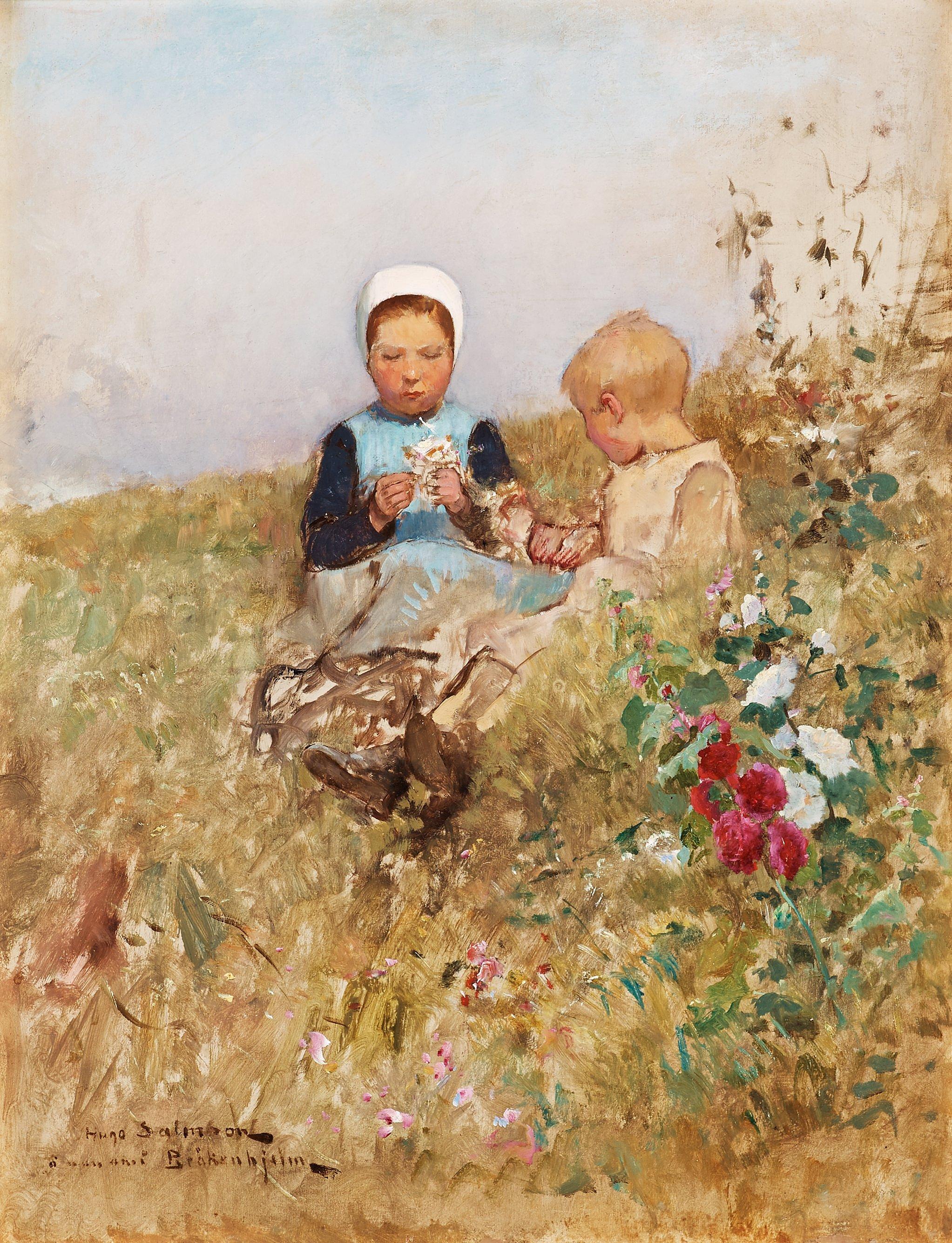 Hugo Salmson - French children on a meadow