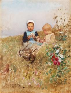 Hugo Salmson - French children on a meadow