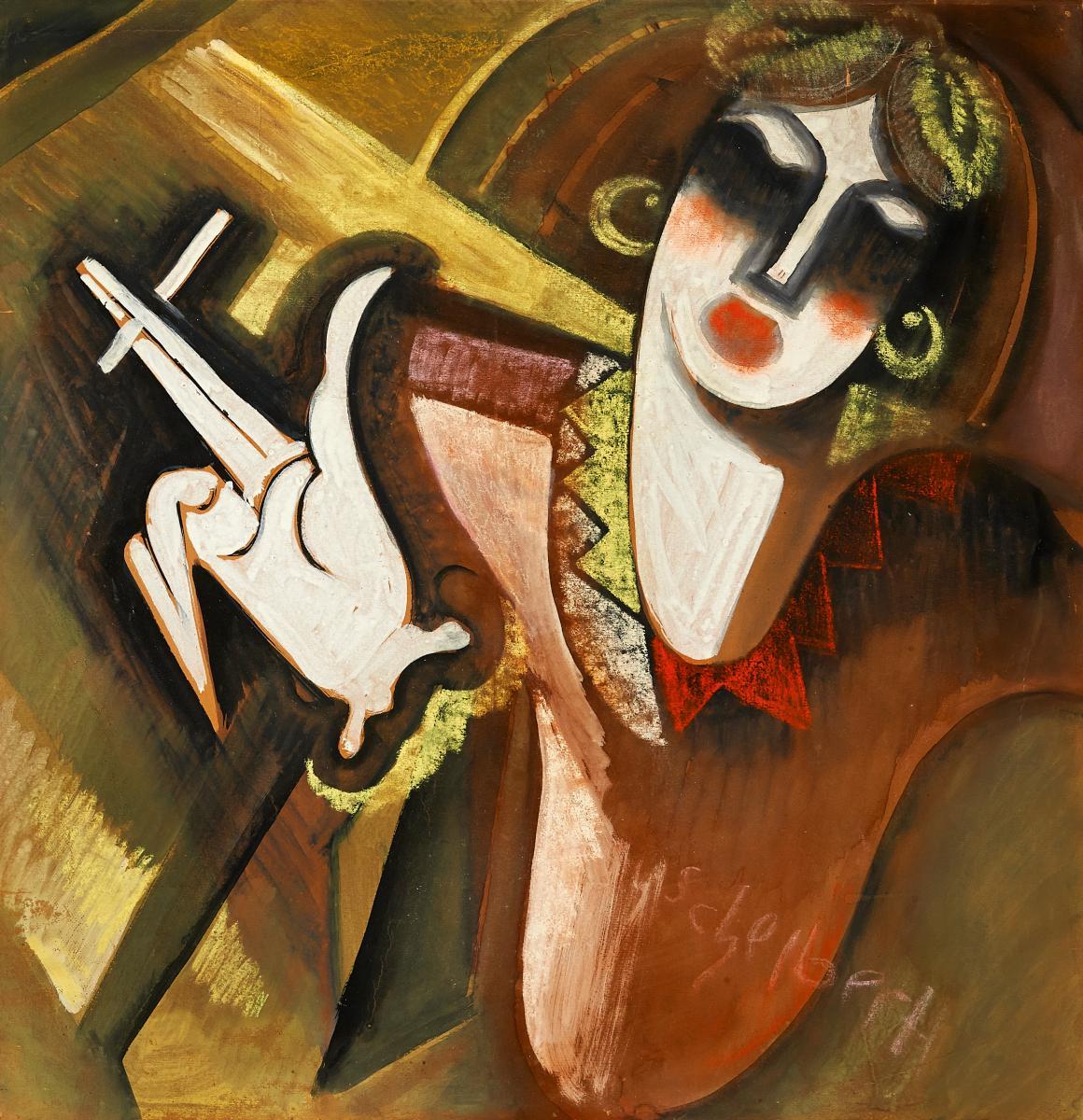 Hugó Scheiber - Junge Dame mit Zigarette