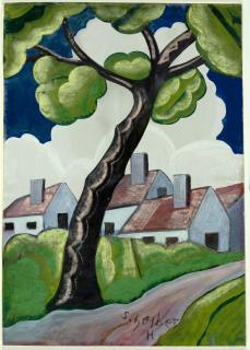 Hugó Scheiber - Lombos Fa (Leafy Tree)