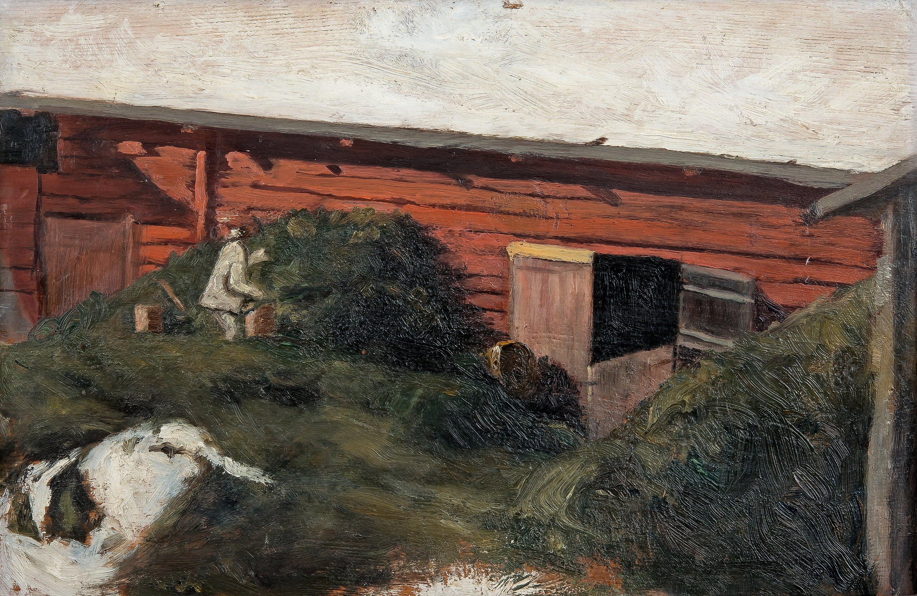 Hugo Simberg - Gårdsvy