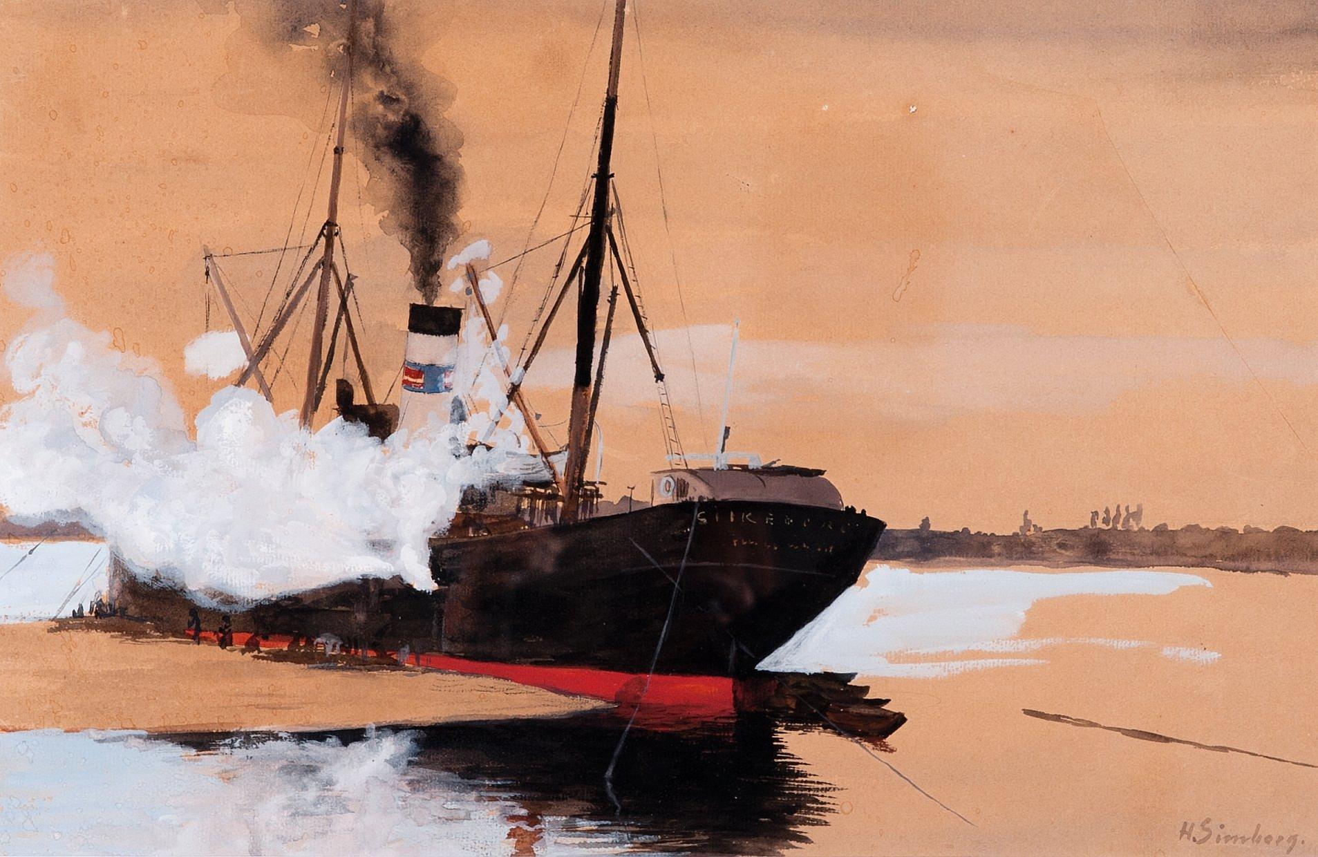 Hugo Simberg - Koivusaari Loading Place Near Vyborg.