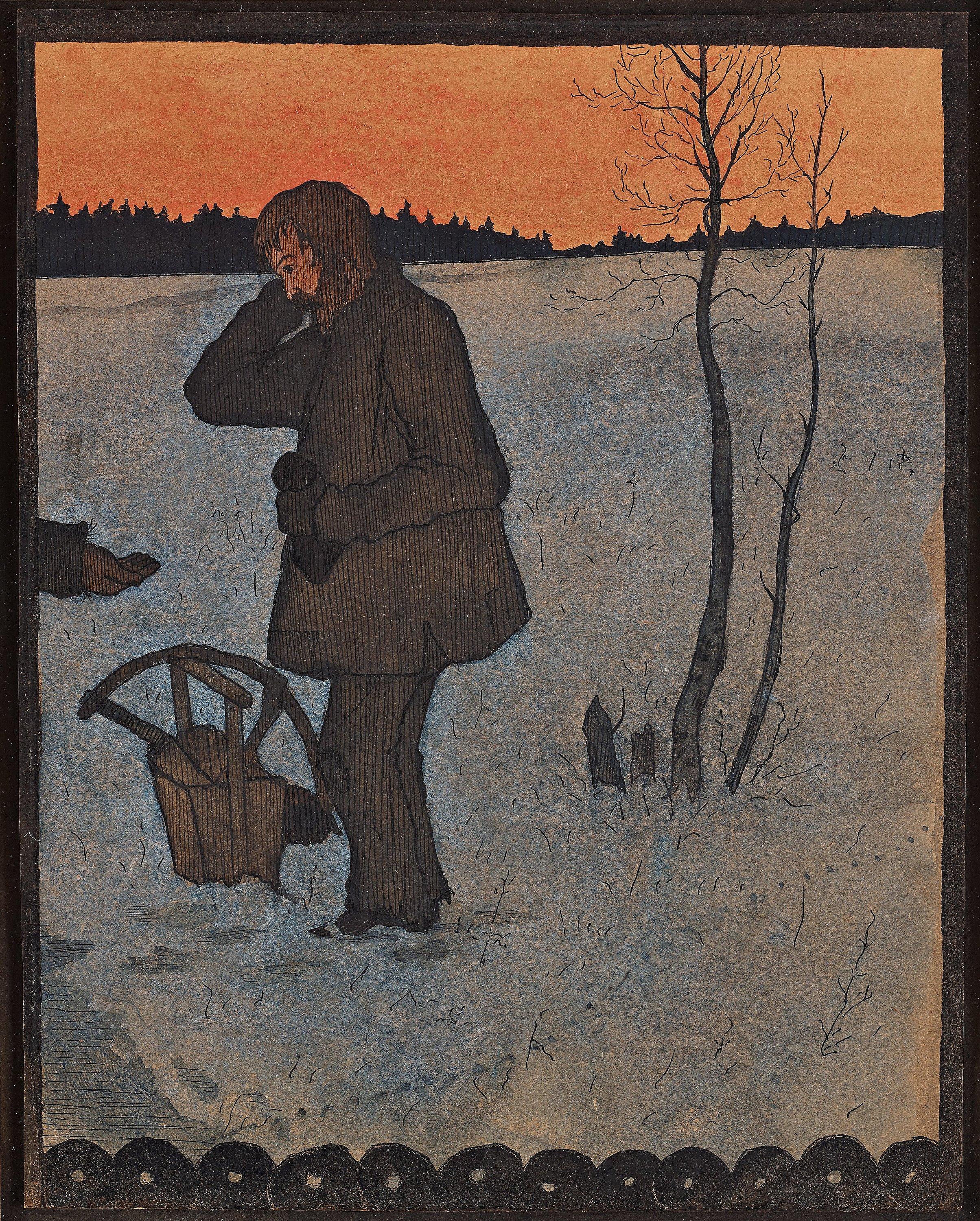 Hugo Simberg - The wood chopper