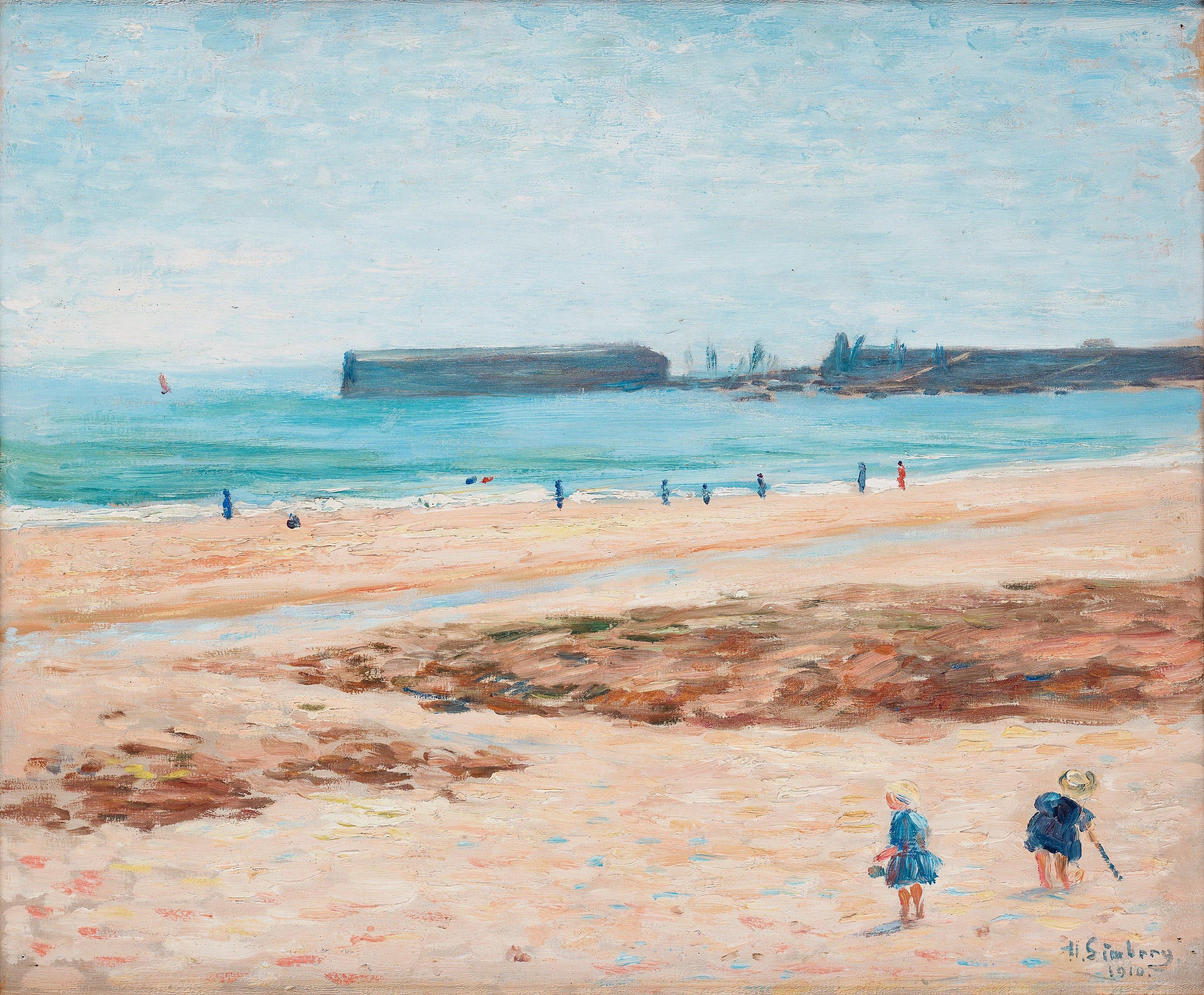 Hugo Simberg - View of the beach at Quiberon, Brittany