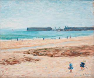 Hugo Simberg - View of the beach at Quiberon, Brittany