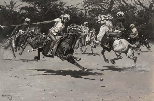 Hugo Ungewitter - Manipuris Playing Polo