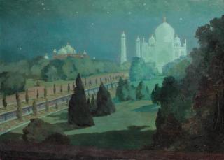 Hugo Vildfred Pedersen - The Taj Mahal by night, Agra