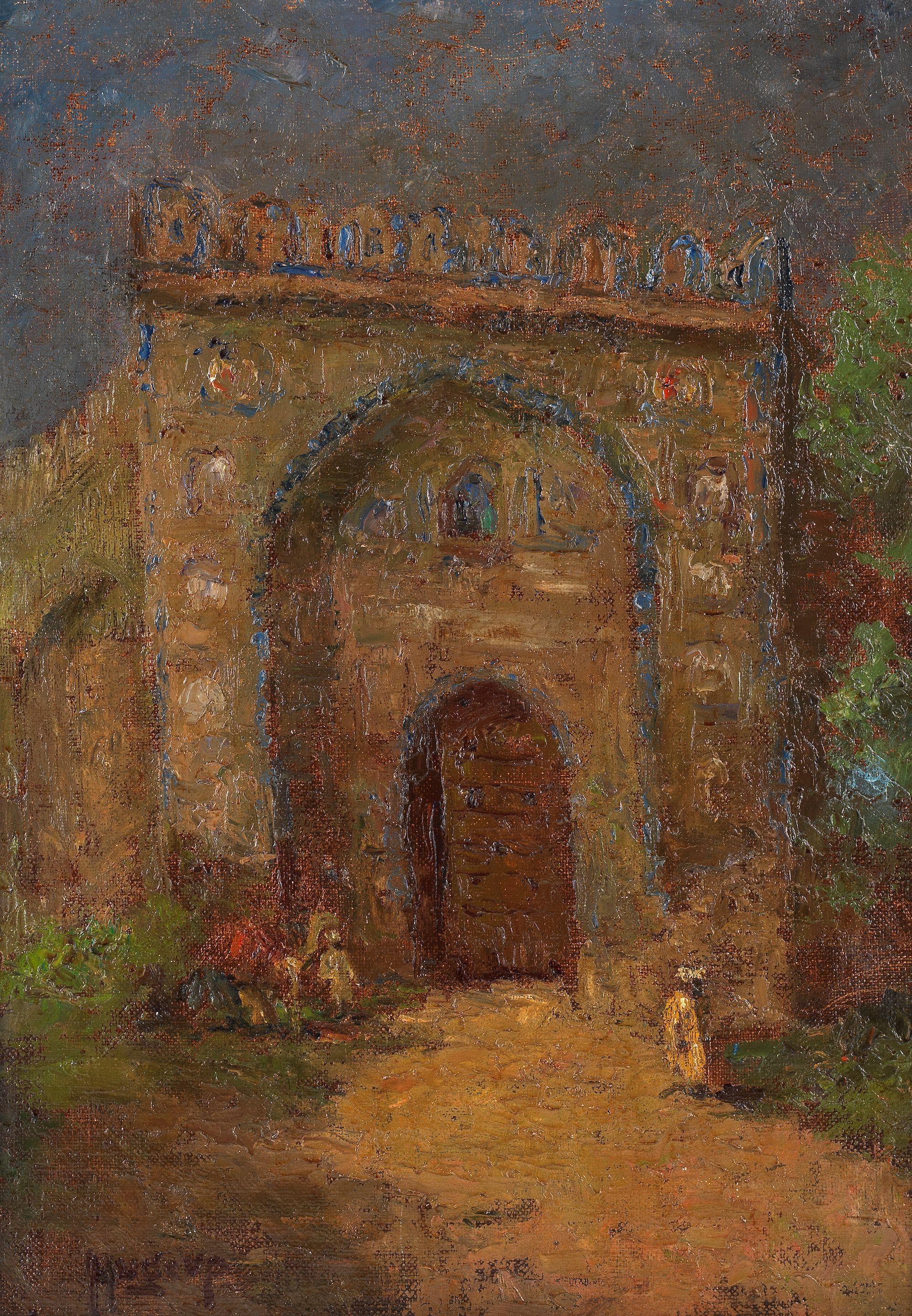 Hugo Vilfred Pedersen - Arabs by Kutab on the way to Delhi