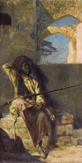 Hugo-Vilfred Pedersen - Le Repos Du Gardehugo-Vilfred Pedersen ; The Guard Resting ; Signed Upper Left ; Oil On Canvas