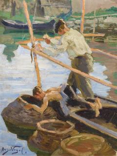 Hugo Vogel - Aalfischer