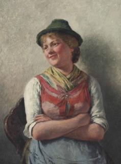Hugo Wilhem Kauffmann - Portrait of a girl