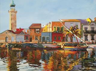 Hugues Claude Pissarro - Le Grau du Roi, Quai rouge