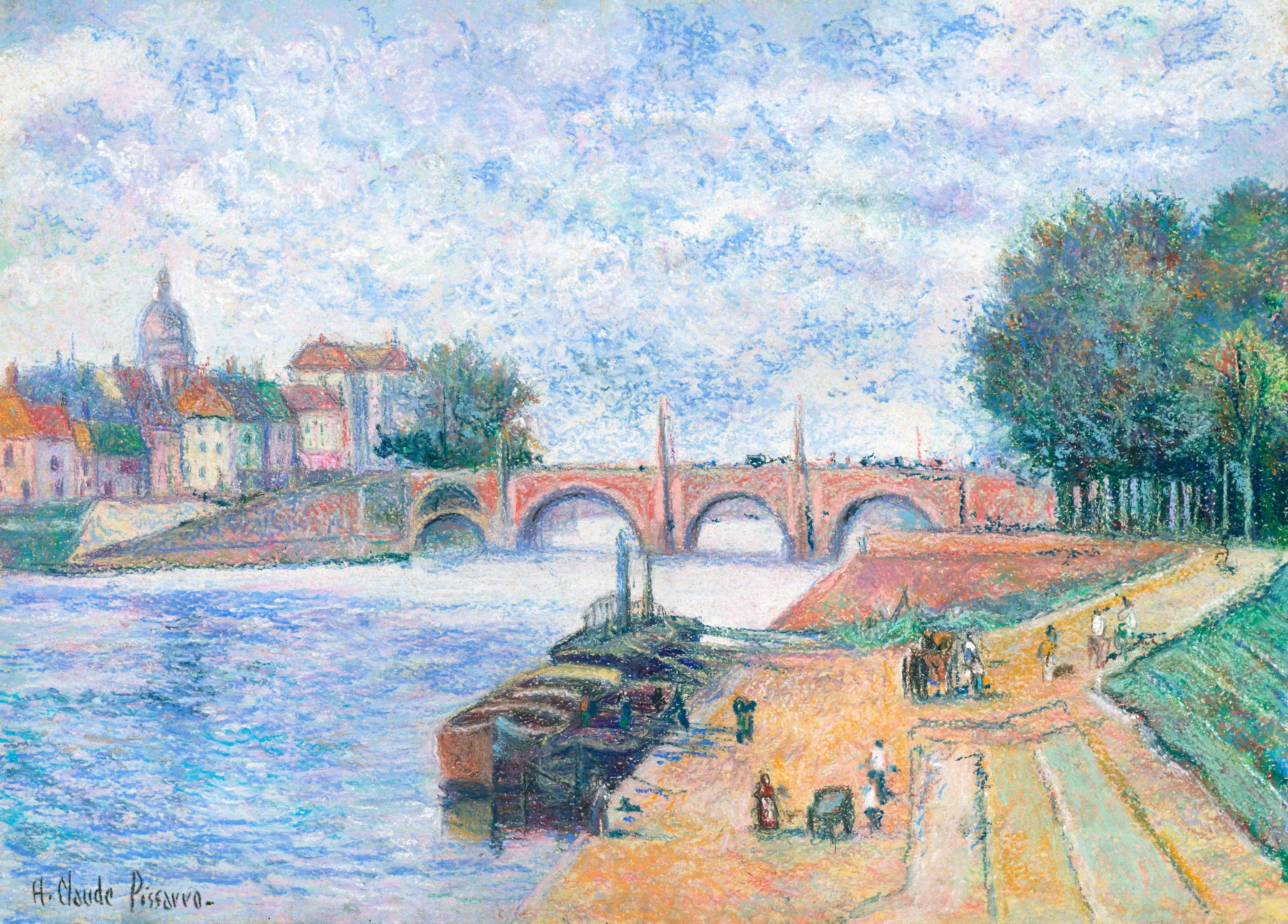 Hugues Claude Pissarro - Le pont rouge