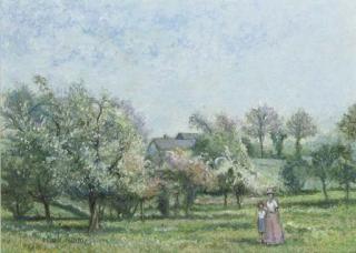 Hugues Claude Pissarro - Les petittes Guillemettes à la ferme de Surosne