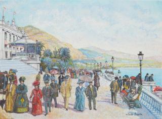 Hugues Claude Pissarro - Les Promeneurs de Monte Carlo