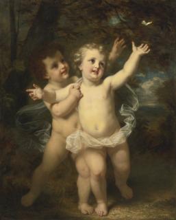 Hugues Merle - French The Butterfly