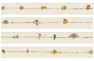 Huguette Caland - Fishing (from the Homage to Pubic Hair series)