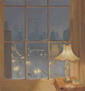Huguette Clark - Scene from My Window- Night