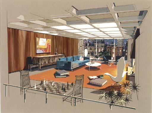 Humen Tan - Living Room (from Playboy Town House)