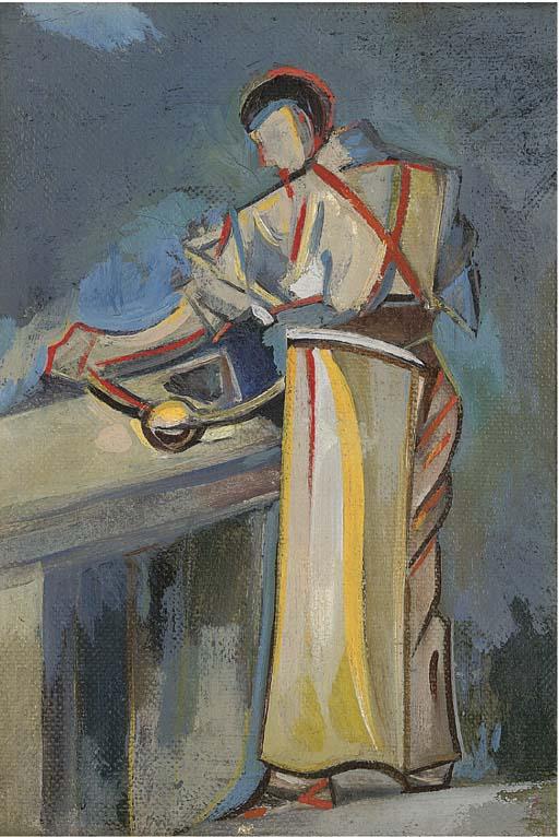 Humphrey Jennings - Workman At Bench; A Study For Workman (Recto) And Fire of London (Verso)