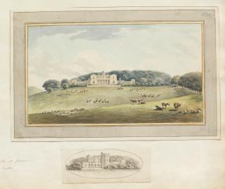Humphry Repton - Proposal for the remodelling of the South front of Norman Court the second work 5 x 12.5 cm (2 x 4 7/8 in)