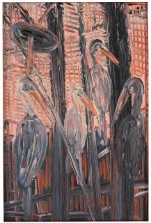 Hunt Slonem - Storks Bombay