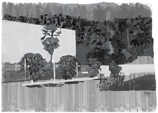 Hurvin Anderson - Royal Palm (Study) 1